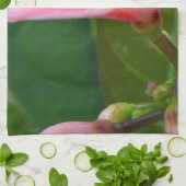 Jatropha Blume Closeup Geschirrtuch (Gefaltet)