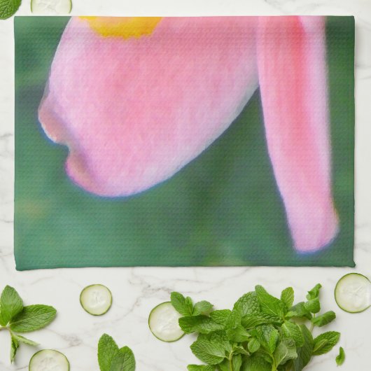 Jatropha Blume Closeup Küchentuch (Gefaltet)