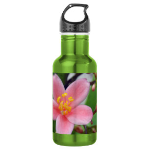 Jatropha Blume und Blume Trinkflasche