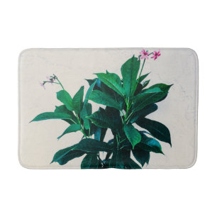 Jatropha-Pflanze in Natural Green Badematte