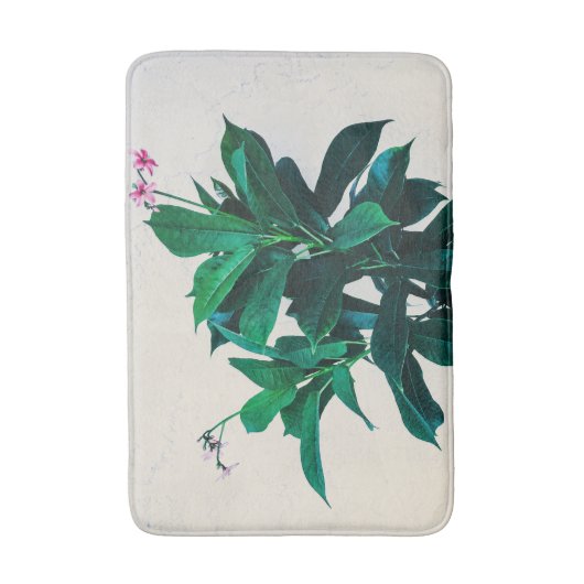 Jatropha-Pflanze in Natural Green Badematte (Vorderseite Vertikal)