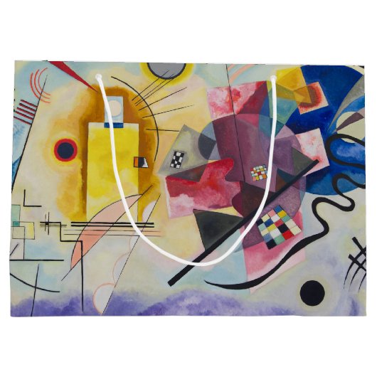 Jaune, Rouge, Bleu by Wassily Kandinsky Große Geschenktüte (Rückseite)