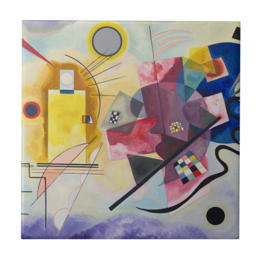 Jaune, Rouge, Bleu von Wassily Kandinsky Fliese (Vorderseite)
