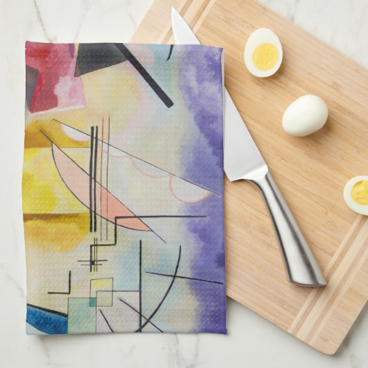 Jaune, Rouge, Bleu von Wassily Kandinsky Geschirrtuch (Viertel Falte)