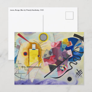 Jaune, Rouge, Bleu von Wassily Kandinsky Postkarte