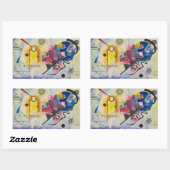 Jaune, Rouge, Bleu von Wassily Kandinsky Rechteckiger Aufkleber (Blatt)