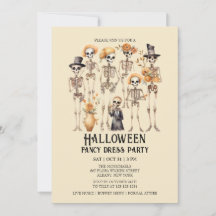 Jaunty Skeleton Family Portrait Halloween-Party