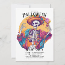 Jaunty Skeleton Flamboyant Dance Halloween-Party