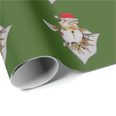 Jaunty Weihnachtsmannmütze Goldfish Weihnachtswrap Geschenkpapier (Rolleneckpunkt)