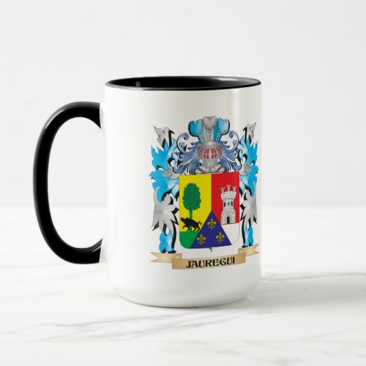 Jauregui Wappen - Familienwappen Tasse (Links)
