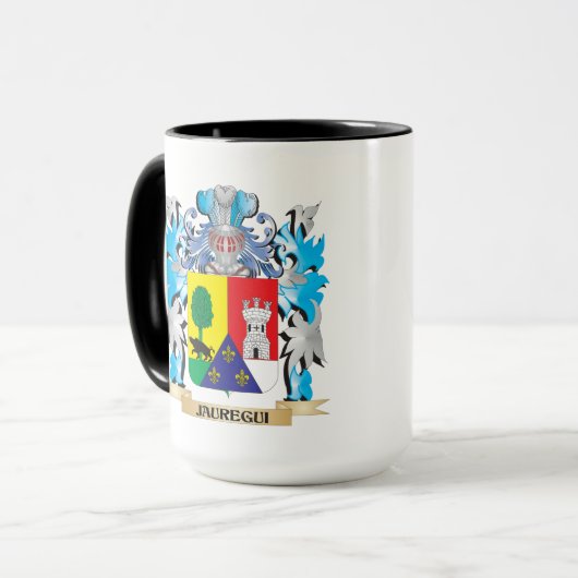 Jauregui Wappen - Familienwappen Tasse (Vorderseite Links)