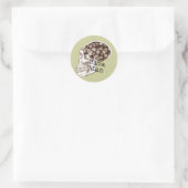 Java Bean Man Runder Aufkleber (Tasche)