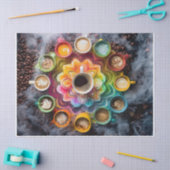 Java Bean Mandala, Bunte Tassen Seidenpapier (Basteln)