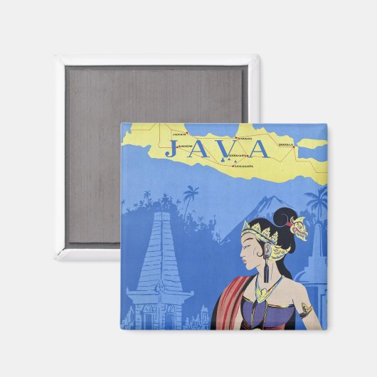 Java besuchen magnet (Vorderseite/Rückseite)