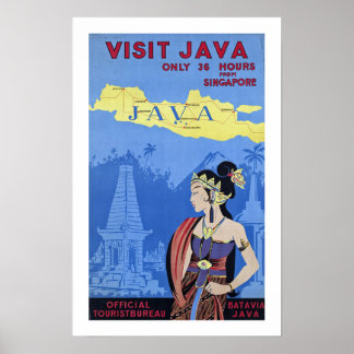 Java besuchen poster