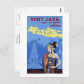 Java besuchen postkarte (Vorne/Hinten)