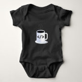 Java Coding Coffee Tasse Funny Programmcode Baby Strampler (Vorderseite)