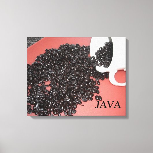 Java Coffee Design Leinwanddruck (Vorderseite)