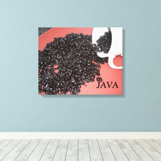 Java Coffee Design Leinwanddruck (Insitu (Holzboden))