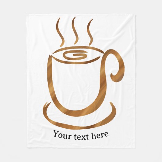 Java Dampfende Tasse | Hölzerner geschwungener Kaf Fleecedecke (Vorderseite)