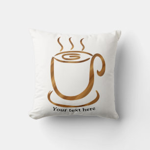 Java Dampfende Tasse   Hölzerner geschwungener Kaf Kissen