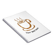 Java Dampfende Tasse | Hölzerner geschwungener Kaf Notizblock (Rechte Seite)