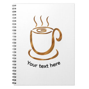 Java Dampfende Tasse Hölzerner geschwungener Kaf Notizblock