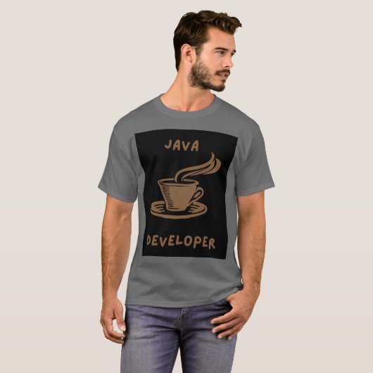 Java Developer Gray Men T - Shirt (Vorne ganz)