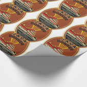 Java Donker Vintage-Bieretikett Geschenkpapier (Ecke)
