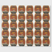 Java Donker Vintage-Bieretikett Geschenkpapier (Flach)