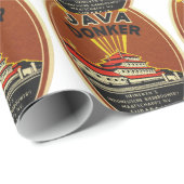Java Donker Vintage-Bieretikett Geschenkpapier (Rolleneckpunkt)
