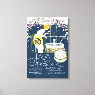Java Gesichtspuder Vintage Kosmetik Badezimmer Wer Leinwanddruck