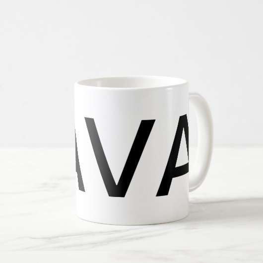 JAVA Giant Text Kaffeetasse (VorderseiteRechts)