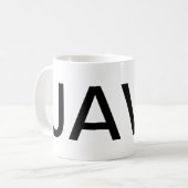 JAVA Giant Text Kaffeetasse (Vorderseite Links)
