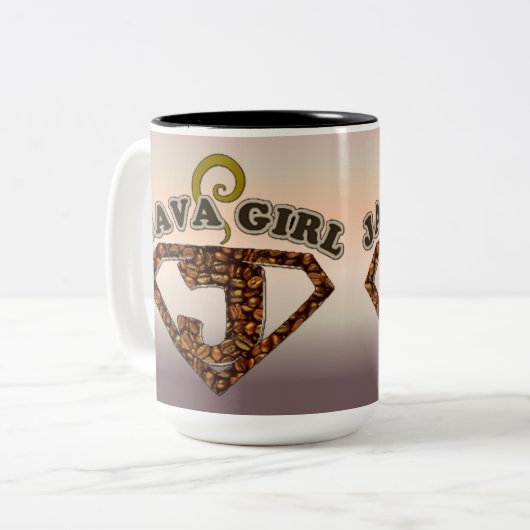 Java Girl Coffee Spaß Kaffeemaschine Tasse (Vorderseite Links)