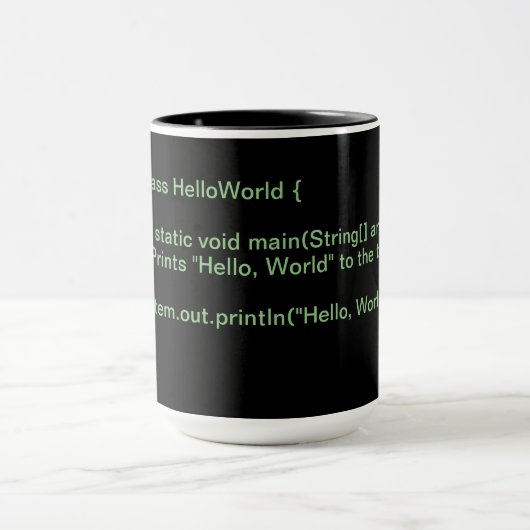Java - "hallo Welt" Cup Tasse (Zentrum)