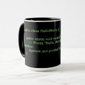 Java - "hallo Welt" Cup Tasse (Vorderseite Links)