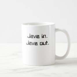 Java herein. Java heraus Kaffeetasse