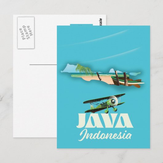 Java indonesia Karte (Vorne/Hinten)
