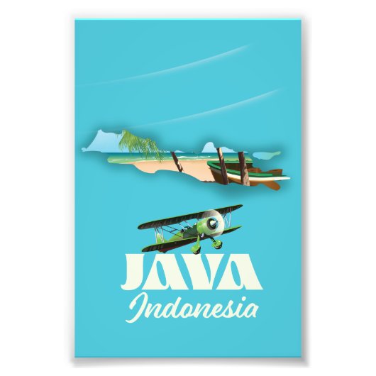 Java indonesia Karte Fotodruck (Vorne)