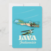 Java indonesia Map Magnet Einladung (Rückseite)