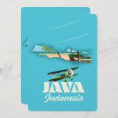 Java indonesia Map Magnet Einladung (Vorne/Hinten)