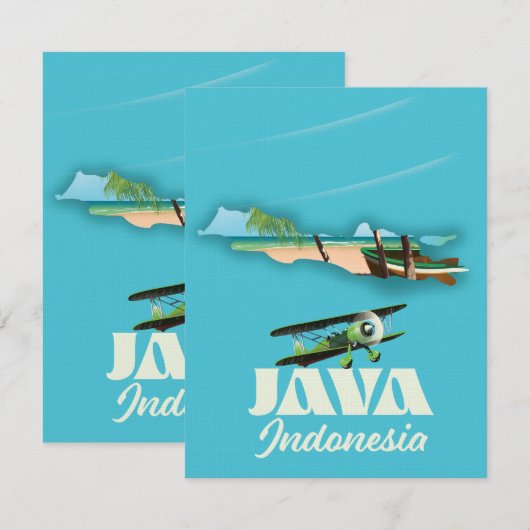 Java Indonesien Karte (Vorne/Hinten)