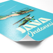 Java Indonesien Karte Fotodruck (Ecke)