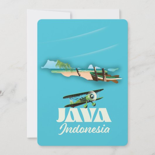 Java Indonesien Karte Magnet (Vorderseite)