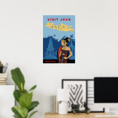 Java, Indonesien - Reiseplakat Poster (Heimbüro)