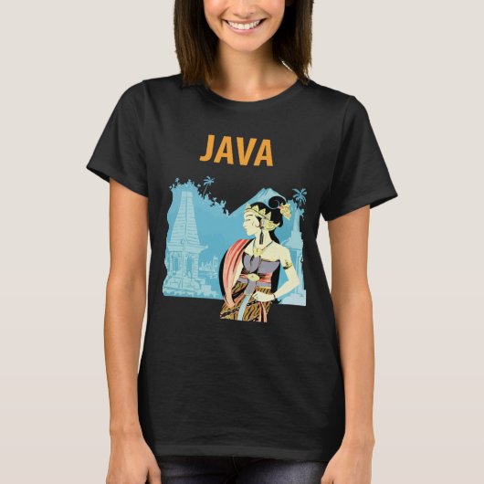 Java Indonesien Tempel Erbe Reise T-Shirt (Vorderseite)