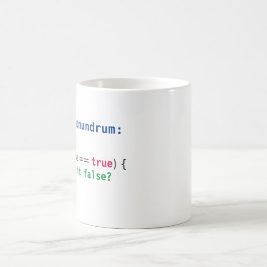 Java isFalse Vexierfragen-Tasse Kaffeetasse (Mittel)