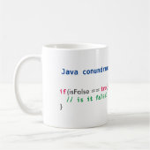 Java isFalse Vexierfragen-Tasse Kaffeetasse (Links)