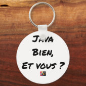 JAVA IST GUT, UND SIE? - Wortspiele Schlüsselanhänger (Vorderseite)